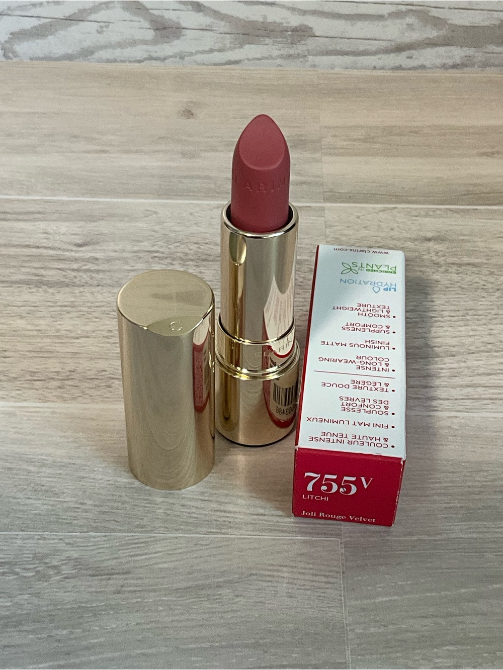 Clarins Holi rouge velvet lipstick 755v new in box